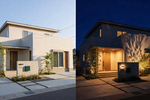 昼と夜で印象が変わるデザイン提案